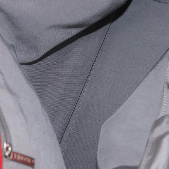 CHANEL Tote Bag Leather Red Silver CC Auth 148379