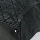 CHANEL Wild Stitch Chain Shoulder Bag Coated Canvas Green CC Auth 148380-9