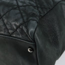 CHANEL Wild Stitch Chain Shoulder Bag Coated Canvas Green CC Auth 148380-15