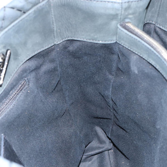 CHANEL Wild Stitch Chain Shoulder Bag Coated Canvas Green CC Auth 148380