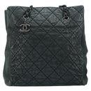 CHANEL Wild Stitch Chain Shoulder Bag Coated Canvas Green CC Auth 148380-13