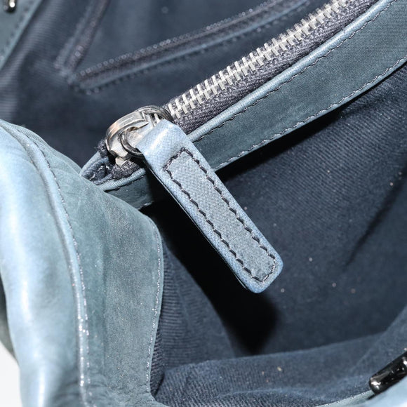 CHANEL Wild Stitch Chain Shoulder Bag Coated Canvas Green CC Auth 148380