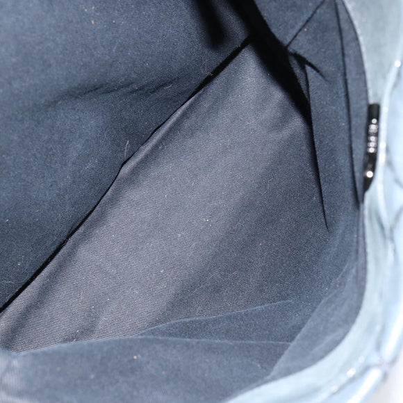 CHANEL Wild Stitch Chain Shoulder Bag Coated Canvas Green CC Auth 148380