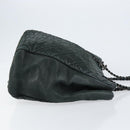 CHANEL Wild Stitch Chain Shoulder Bag Coated Canvas Green CC Auth 148380-3