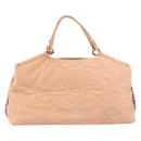 CHANEL Wild Stitch Chain Shoulder Bag Coated Canvas Beige CC Auth 148381-2