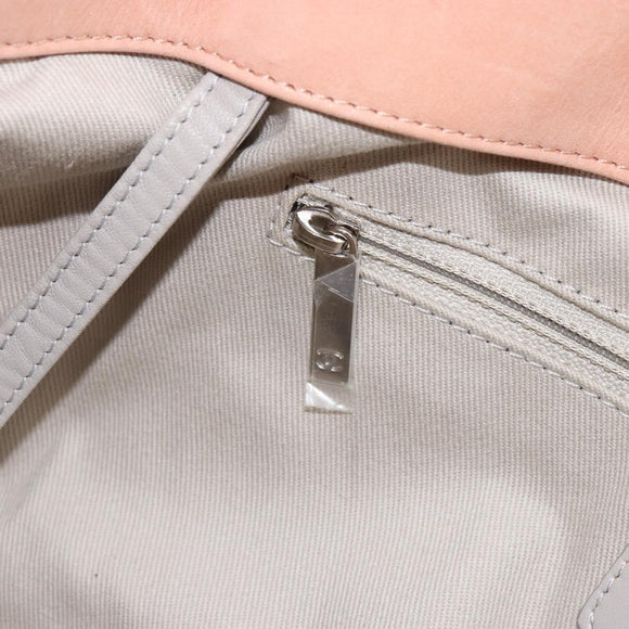 CHANEL Wild Stitch Chain Shoulder Bag Coated Canvas Beige CC Auth 148381