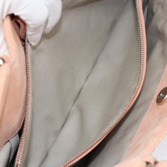 CHANEL Wild Stitch Chain Shoulder Bag Coated Canvas Beige CC Auth 148381