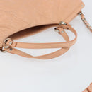 CHANEL Wild Stitch Chain Shoulder Bag Coated Canvas Beige CC Auth 148381-7