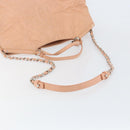 CHANEL Wild Stitch Chain Shoulder Bag Coated Canvas Beige CC Auth 148381-9