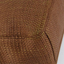 CHANEL Hand Bag Raffia Brown Gold CC Auth 148382-11