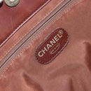 CHANEL Hand Bag Raffia Brown Gold CC Auth 148382-15