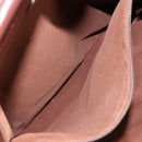 CHANEL Hand Bag Raffia Brown Gold CC Auth 148382-20