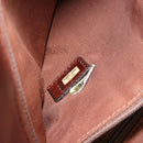 CHANEL Hand Bag Raffia Brown Gold CC Auth 148382-21