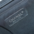 CHANEL Chain Matelasse 2.55 Shoulder Bag Enamel Black Silver CC Auth 148383-19