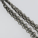 CHANEL Chain Matelasse 2.55 Shoulder Bag Enamel Black Silver CC Auth 148383-8