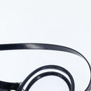 GUCCI Hand Bag Enamel 2way Navy Silver Auth 148384-10