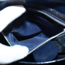 GUCCI Hand Bag Enamel 2way Navy Silver Auth 148384-20