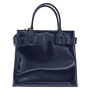 GUCCI Hand Bag Enamel 2way Navy Silver Auth 148384-3