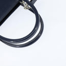 GUCCI Hand Bag Enamel 2way Navy Silver Auth 148384-7