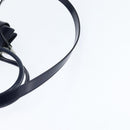 GUCCI Hand Bag Enamel 2way Navy Silver Auth 148384-9