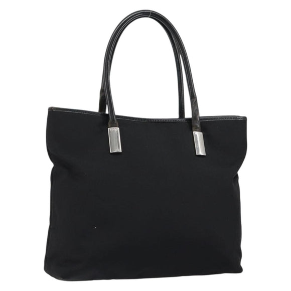 GUCCI Hand Bag Nylon Black Silver 002 2123 0457 Auth 148385