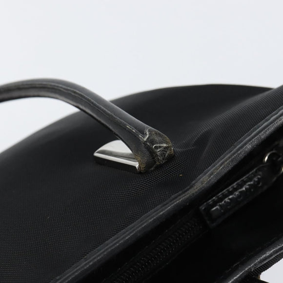 GUCCI Hand Bag Nylon Black Silver 002 2123 0457 Auth 148385
