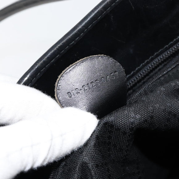 GUCCI Hand Bag Nylon Black Silver 002 2123 0457 Auth 148385
