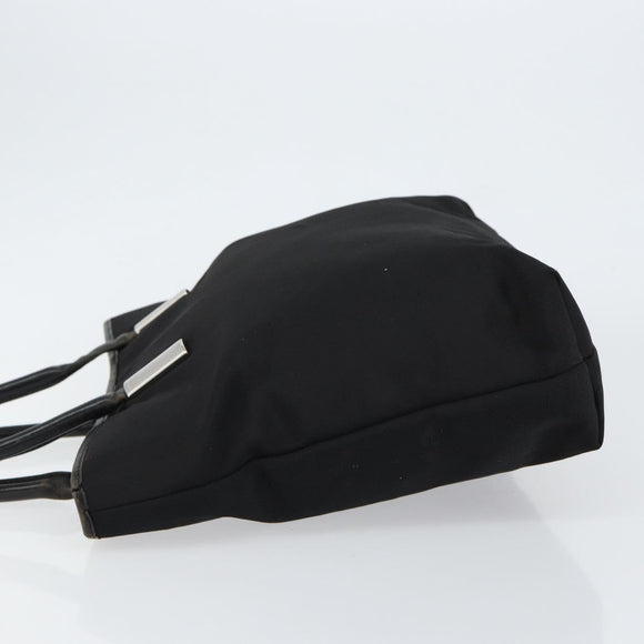 GUCCI Hand Bag Nylon Black Silver 002 2123 0457 Auth 148385