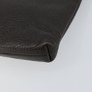 GUCCI Clutch Bag Leather Dark Brown Silver 546532 Auth 148386-15