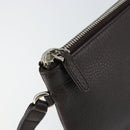 GUCCI Clutch Bag Leather Dark Brown Silver 546532 Auth 148386-9