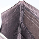 GUCCI Clutch Bag Leather Dark Brown Silver 546532 Auth 148386-18