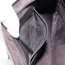 GUCCI Clutch Bag Leather Dark Brown Silver 546532 Auth 148386-11