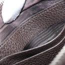 GUCCI Clutch Bag Leather Dark Brown Silver 546532 Auth 148386-12