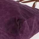 GUCCI GG Nylon Tote Bag Purple Gold 282439 Auth 148387-14