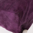GUCCI GG Nylon Tote Bag Purple Gold 282439 Auth 148387-15