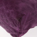 GUCCI GG Nylon Tote Bag Purple Gold 282439 Auth 148387-16