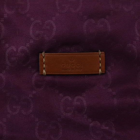 GUCCI GG Nylon Tote Bag Purple Gold 282439 Auth 148387