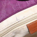 GUCCI GG Nylon Tote Bag Purple Gold 282439 Auth 148387-10