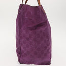 GUCCI GG Nylon Tote Bag Purple Gold 282439 Auth 148387-3