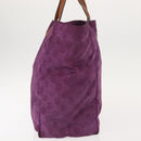 GUCCI GG Nylon Tote Bag Purple Gold 282439 Auth 148387-4