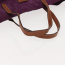 GUCCI GG Nylon Tote Bag Purple Gold 282439 Auth 148387-7