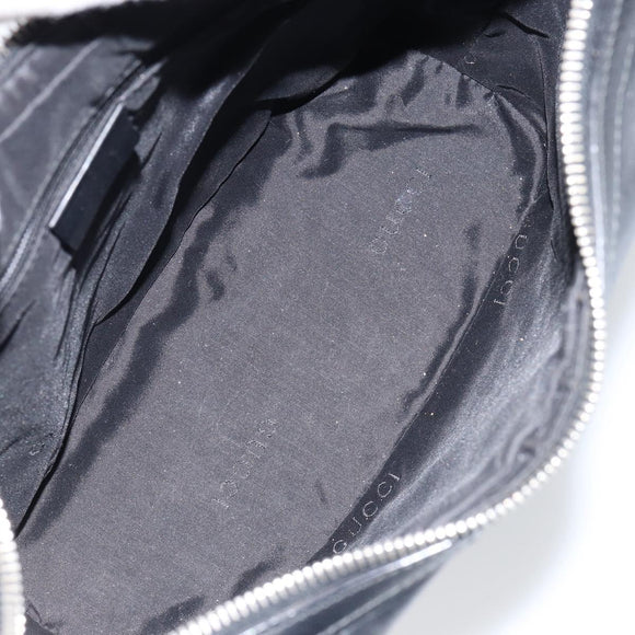 GUCCI Shoulder Bag Leather Black Silver 001 3814 3754 Auth 148388