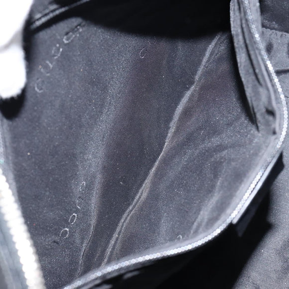 GUCCI Shoulder Bag Leather Black Silver 001 3814 3754 Auth 148388