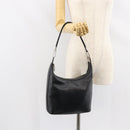 GUCCI Shoulder Bag Leather Black Silver 001 3814 3754 Auth 148388-24