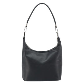 GUCCI Shoulder Bag Leather Black Silver 001 3814 3754 Auth 148388 - 0