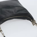 GUCCI Shoulder Bag Leather Black Silver 001 3814 3754 Auth 148388-6