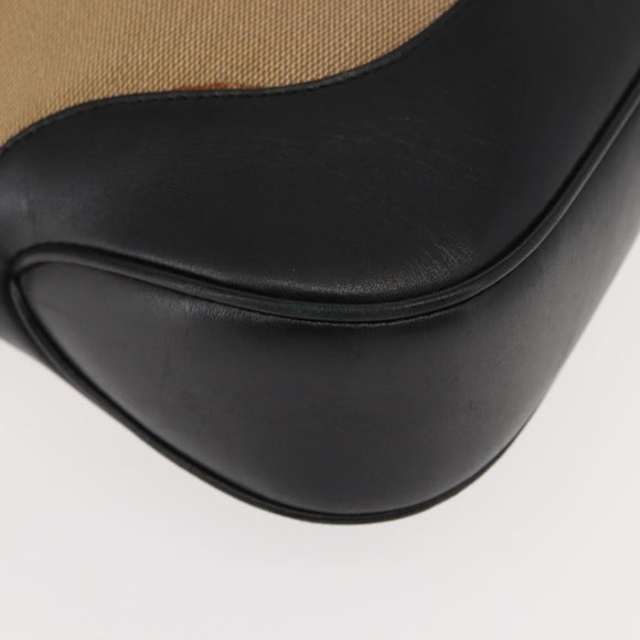 GUCCI Jackie Shoulder Bag Canvas Beige Silver 001 3346 Auth 148389