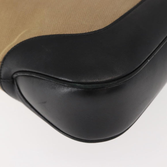 GUCCI Jackie Shoulder Bag Canvas Beige Silver 001 3346 Auth 148389