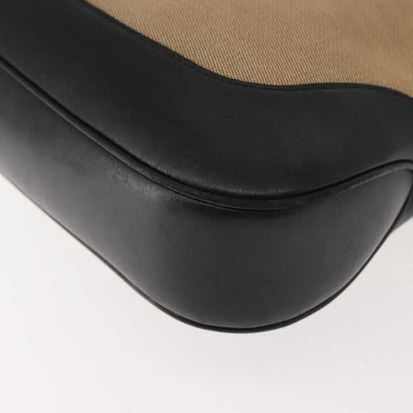 GUCCI Jackie Shoulder Bag Canvas Beige Silver 001 3346 Auth 148389