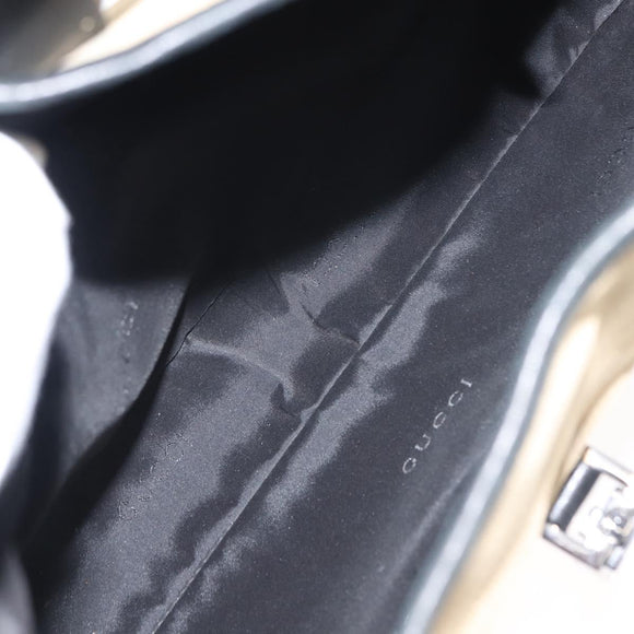 GUCCI Jackie Shoulder Bag Canvas Beige Silver 001 3346 Auth 148389